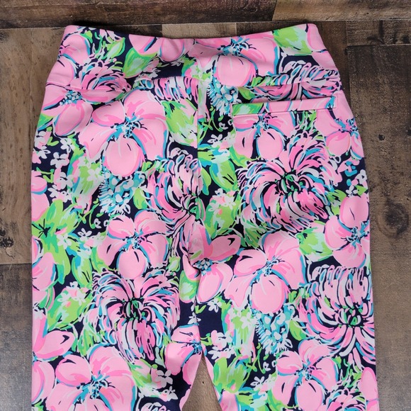 Lilly Pulitzer Luxletic High Tide Pink Floral Size 0 Corso Golf Pant 004687‎ - Picture 7 of 14